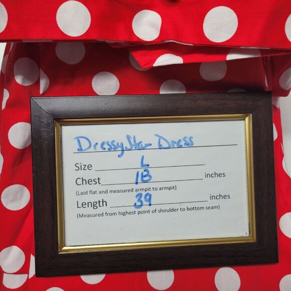 Dressy Star Red Polkadot Minnie Mouse Lucille Ball Lucy Costume Womens Large Tie - Picture 8 of 8